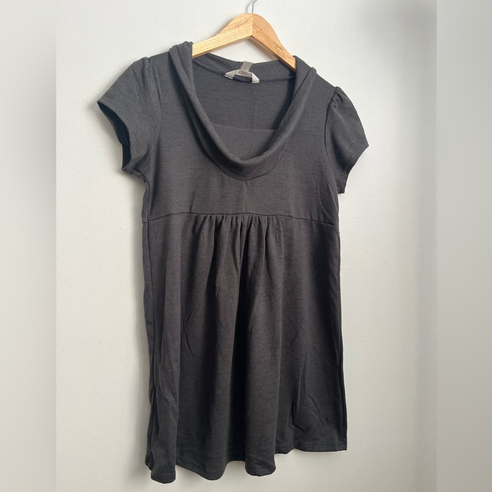 Three Seasons Maternity Charcoal Dress - Picture 2 of 12